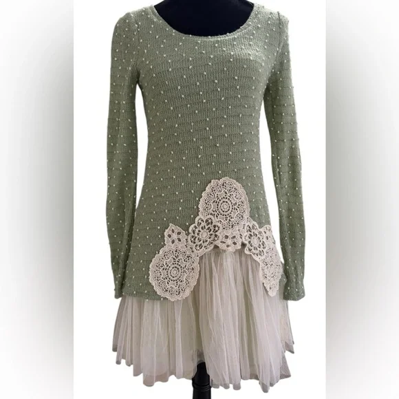 Anthropologie sage green mini dress Size Small - Picture 1 of 10